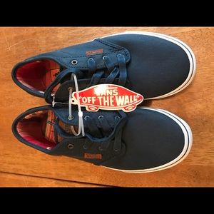 Boys size 4 Vans waxed dress blues. Navy blue.